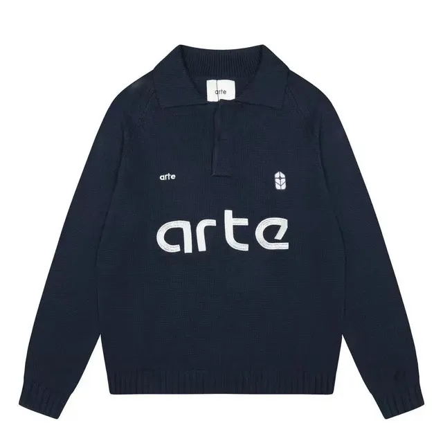 Arte Antwerp Polo Knit Sweater Embroidered Logo