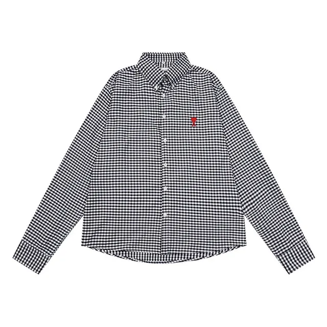 Comme des Garçons Button-Up Shirt Gingham with Heart Logo