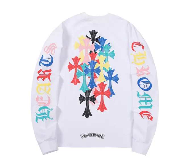Chrome Hearts Long Sleeve Tee Multi-Color Cross Print