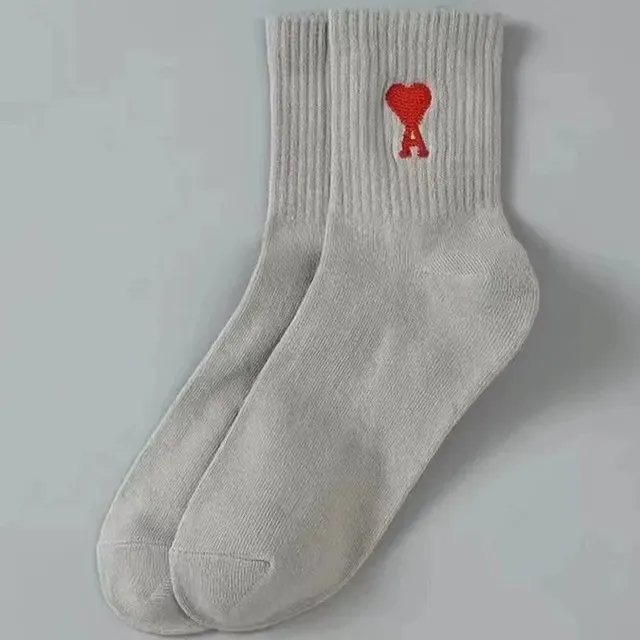 Amiri Crew Socks Heart Logo