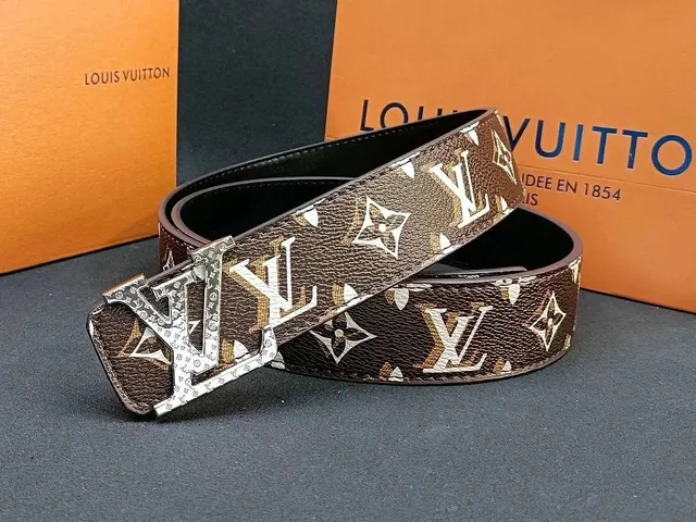 Louis Vuitton LV Monogram Belt Reversible with Crystal Buckle