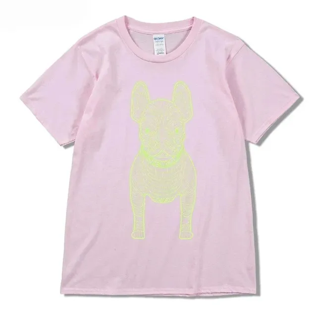 Gildan T-Shirt French Bulldog Outline Print