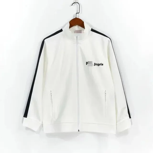 Palm Angels Track Jacket White with Black Stripes