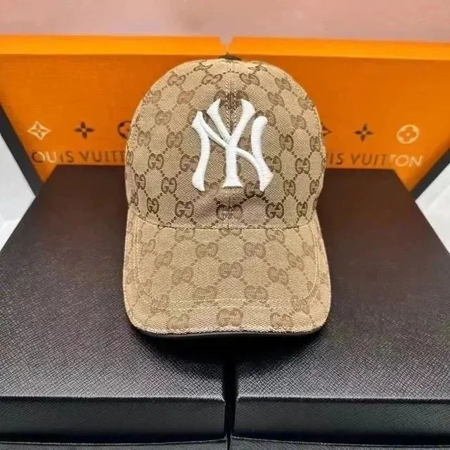 Gucci × MLB Baseball Cap GG Monogram with NY Logo