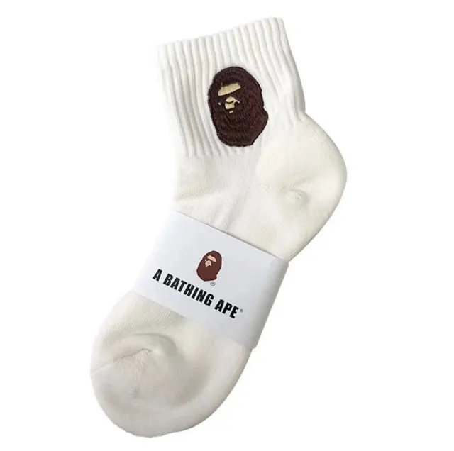 BAPE Ape Head Sock Brown Ape Logo