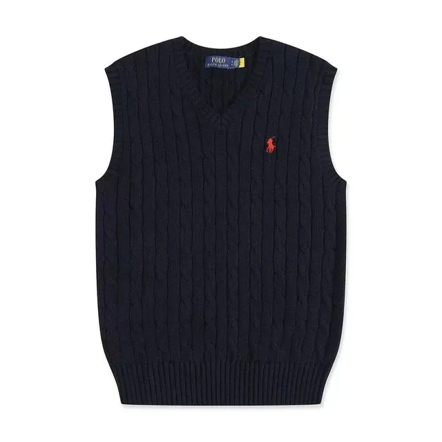 Polo Ralph Lauren Cable Knit V-Neck Vest Classic Cable Knit