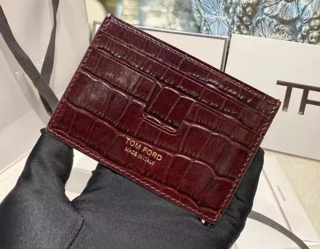 Tom Ford Card Holder Crocodile-Embossed