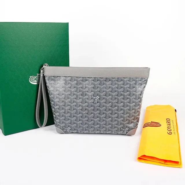 Goyard Saint Louis Pouch Chevron Grey