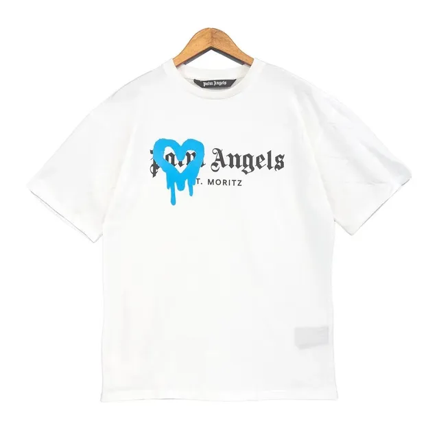 Palm Angels Graphic Tee Dripping Heart Logo