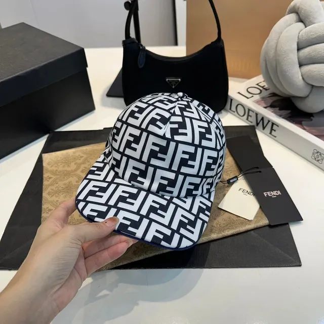 Fendi Baseball Cap FF Logo Print