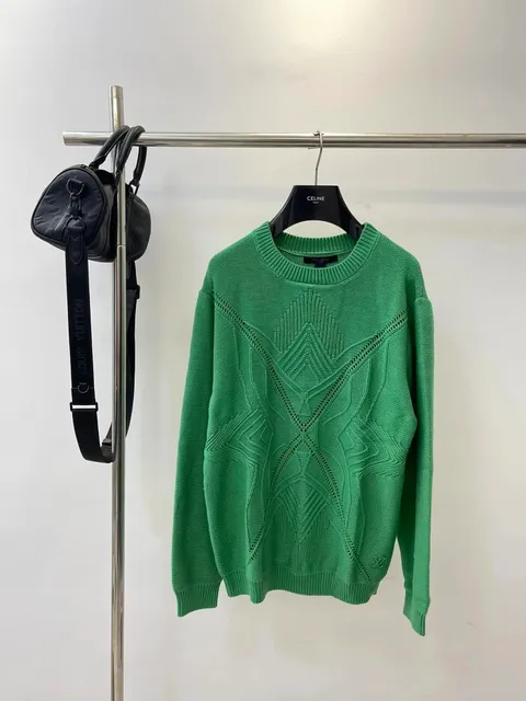 Louis Vuitton Knit Sweater Geometric Cable Knit