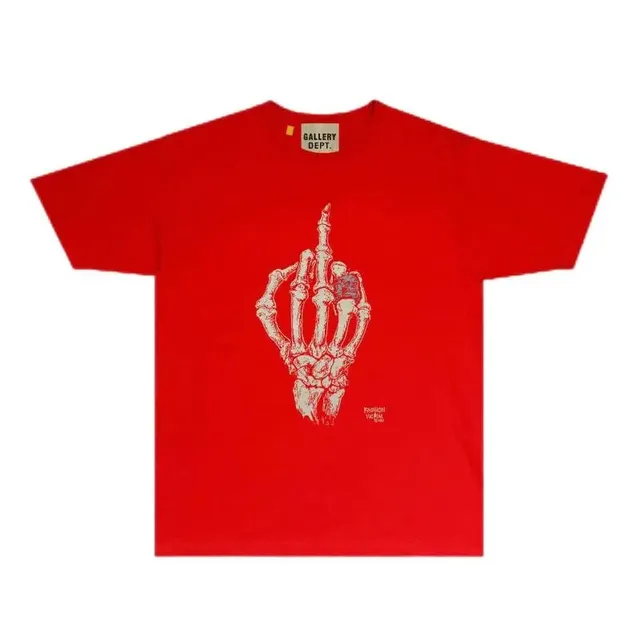 Gallery Dept. Skeleton Hand Tee Middle Finger Skeleton Print