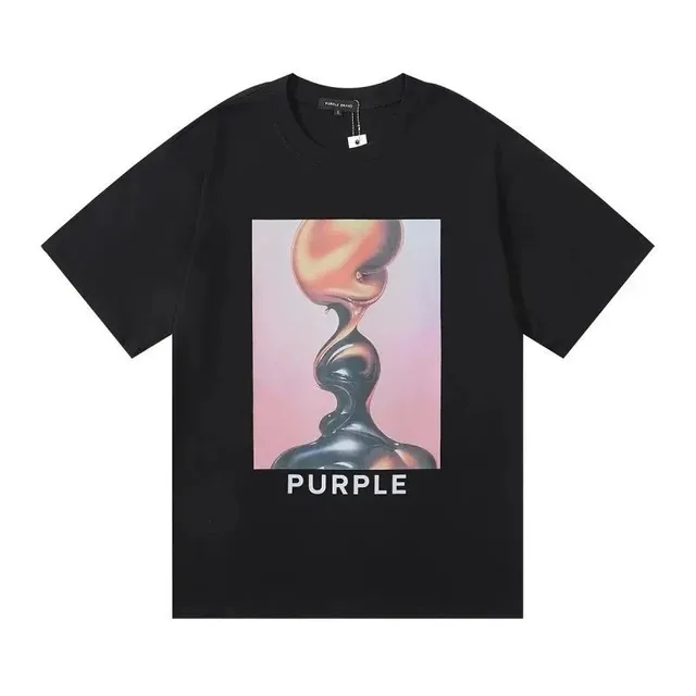 Purple Brand Graphic Tee Melting Sculpture Print