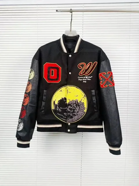 Off-White Varsity Jacket Moon Phase Embroidery