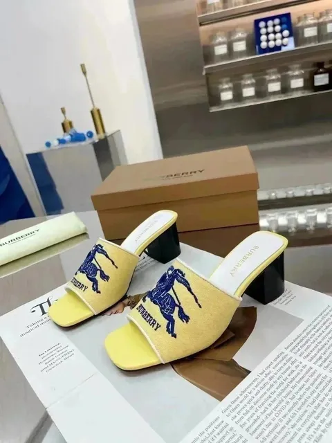 Burberry Equestrian Knight Mule Embroidered Logo