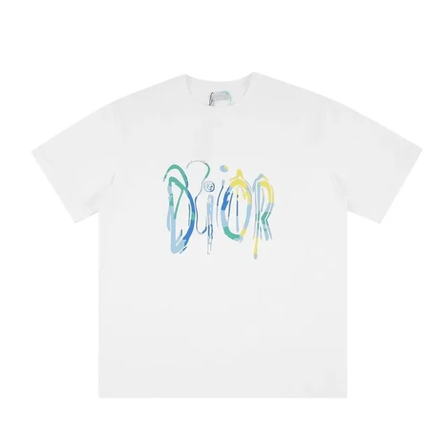 Dior Graphic T-Shirt Multicolor Logo Print
