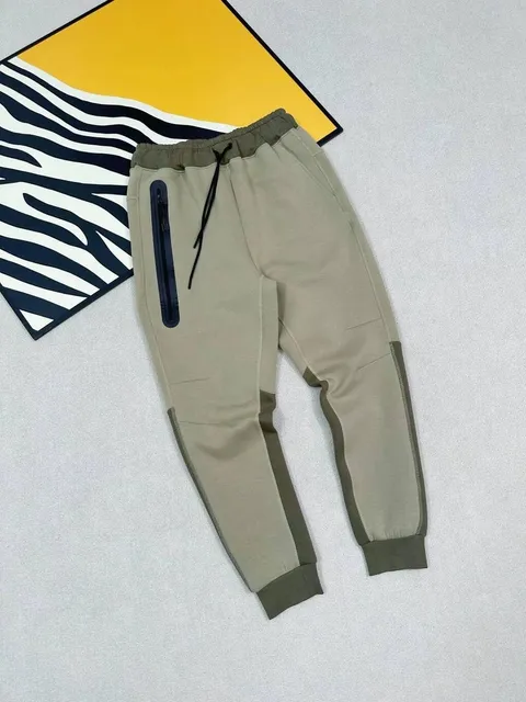 Army green and khaki sweatpants