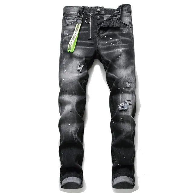 Dsquared2 Distressed Jeans Paint Splatter