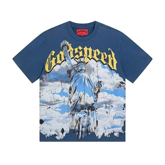 Broken Planet Graphic Tee Statue of Liberty Print