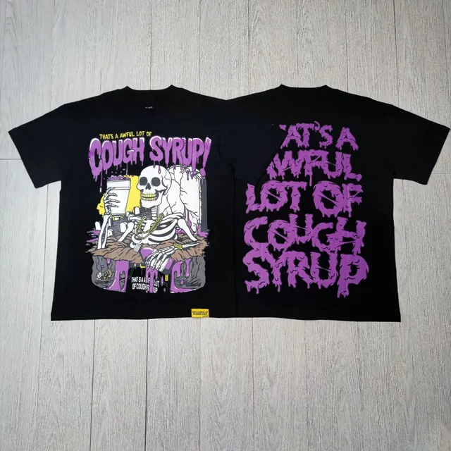 Graphic T-Shirt Cough Syrup Skeleton