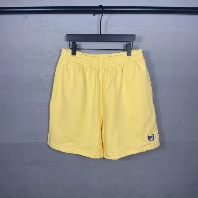 Balenciaga Logo Shorts Yellow with Blue Logo