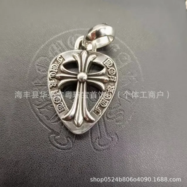 Chrome Hearts Cross Pick Pendant Sterling Silver