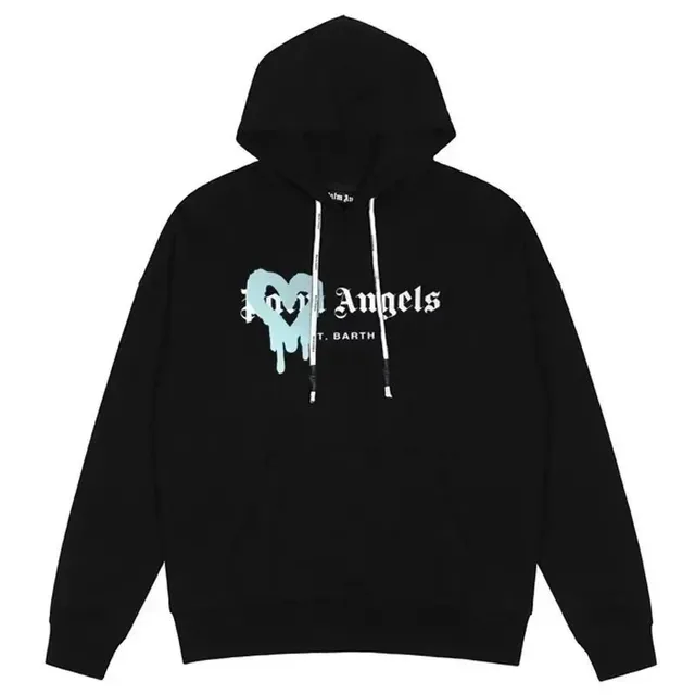 Palm Angels Hoodie Dripping Heart Logo