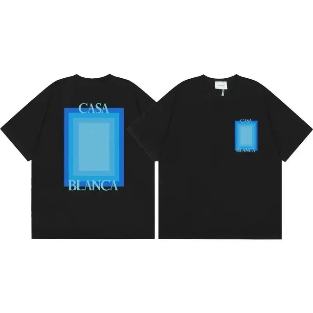 Casablanca Graphic T-Shirt Casa Blanca Blue Gradient Print