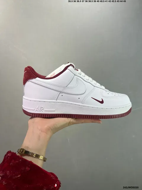 Nike Air Force 1 Low Burgundy Accents