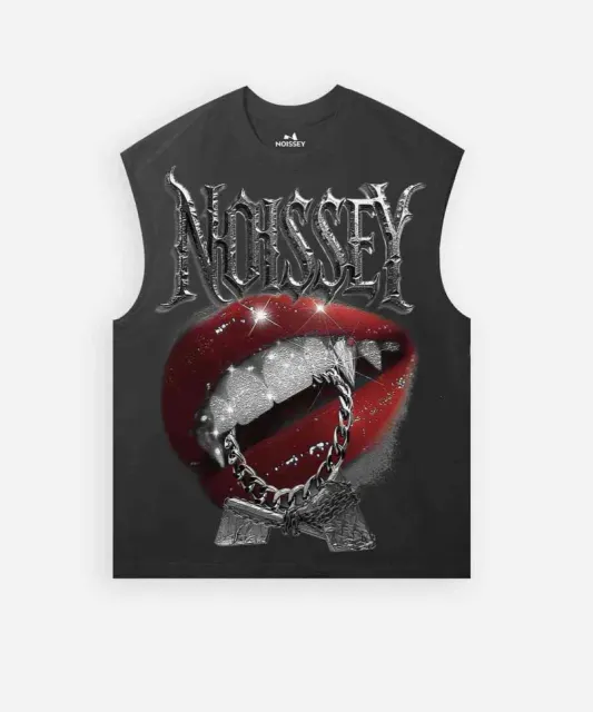 Noissey Sleeveless Tee Lips Chain Graphic