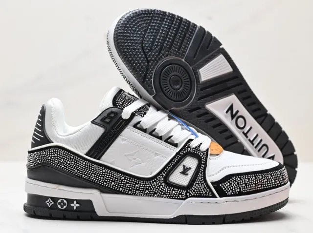 Louis Vuitton LV Trainer Crystal-Embellished