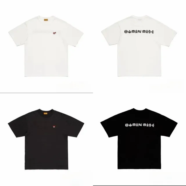 Off-White Graphic Tee Heart and Logo Print
