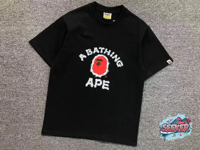 BAPE A Bathing Ape Tee Red Ape Head Logo