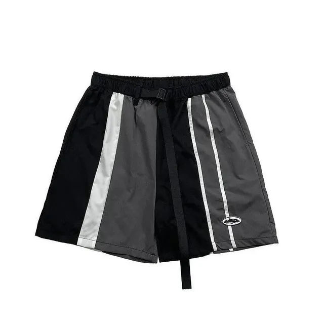 Off-White Track Shorts Color-Block with Zip-Tie Detail