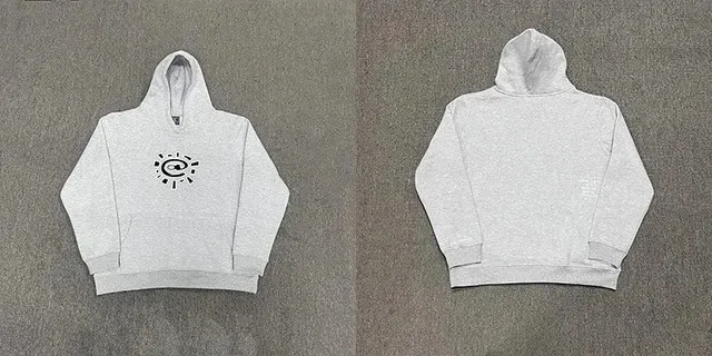 D01灰色连帽卫衣
