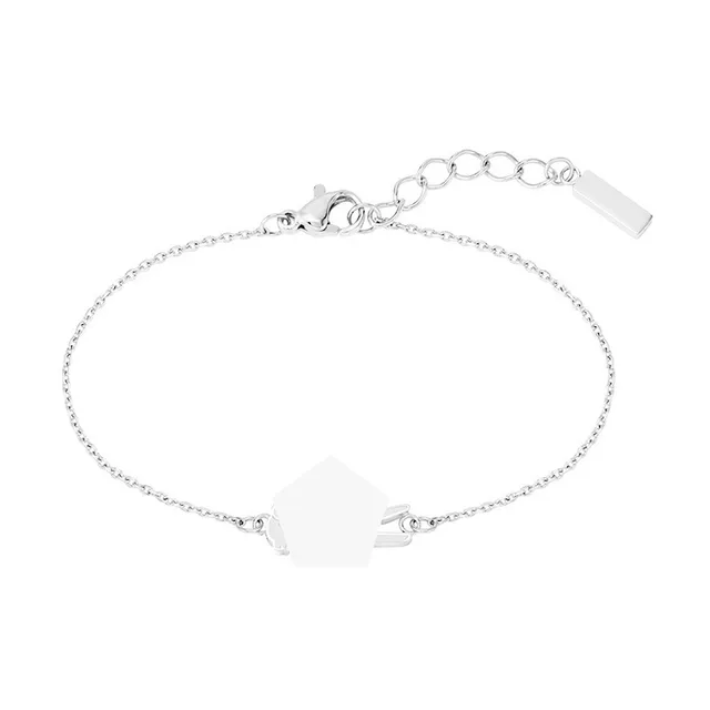 Steel colored women's bracelet+box