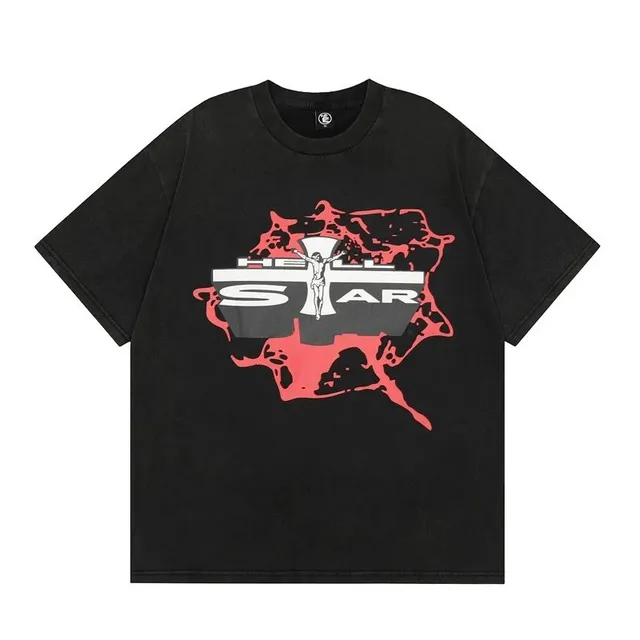 Hellstar Graphic Tee Hell Star Crucifix Print