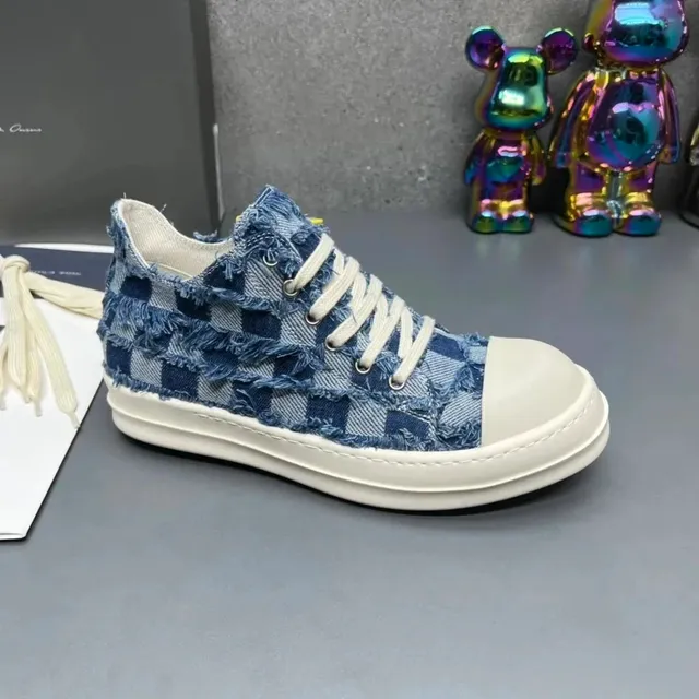 Rick Owens Drkshdw Low Denim Checkered
