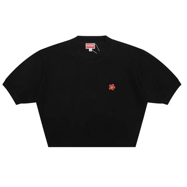 Kenzo Knit Top Flower Embroidery