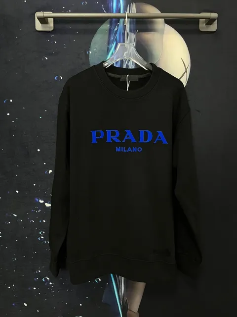 Prada Crewneck Sweatshirt Blue Logo