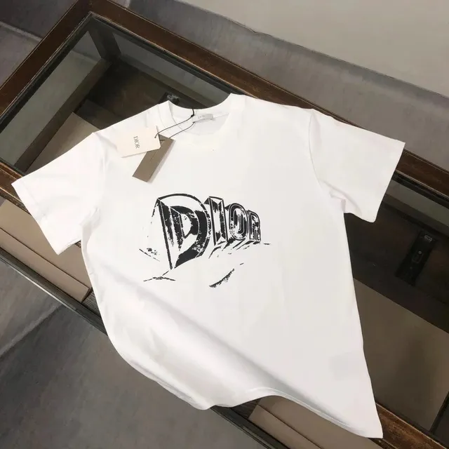 Dior Graphic T-Shirt Distressed Logo