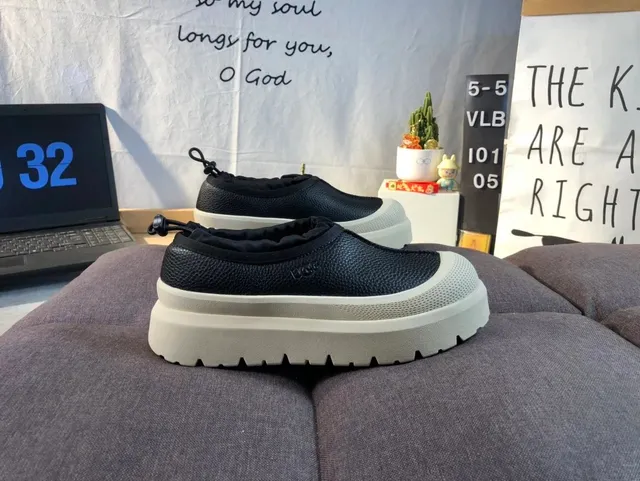 UGG Platform Slip-On Textured Leather