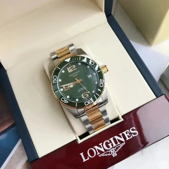 Longines Automatic Dive Watch Two-Tone with Green Dial