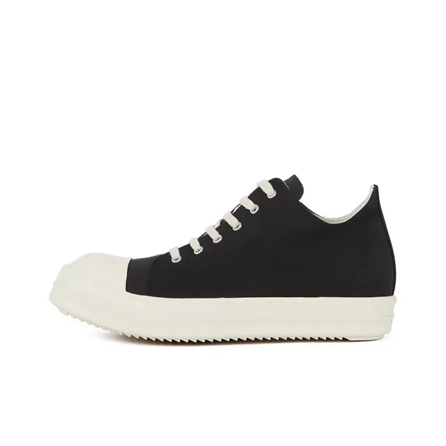 Rick Owens Low Vulcanized Sneaker Black/Off-White