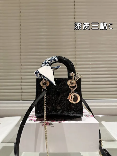 黑漆皮三格 sise(17cm)