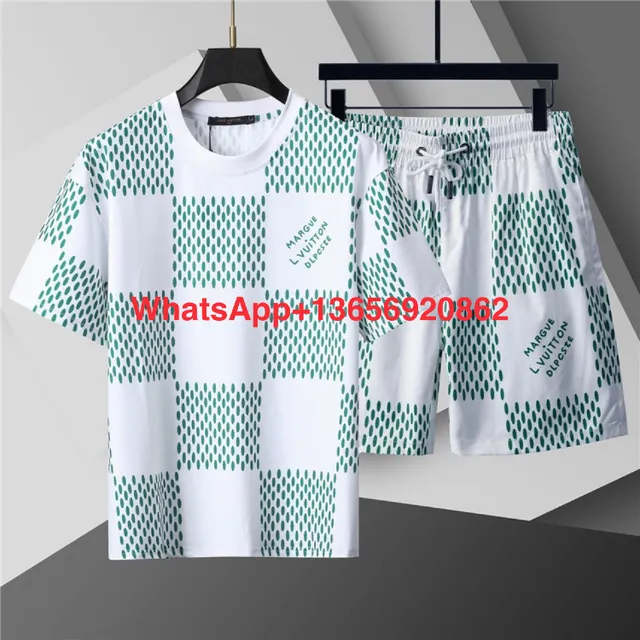 Louis Vuitton Checkered Set Green Print