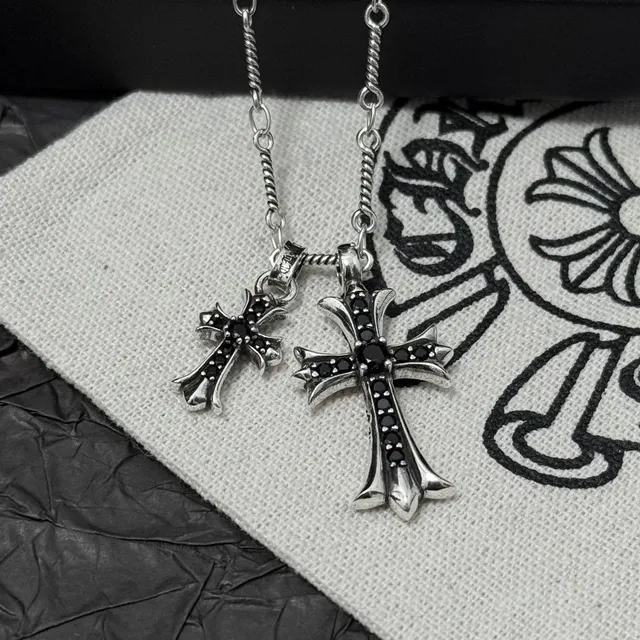 Chrome Hearts Cross Pendant Black Spinel