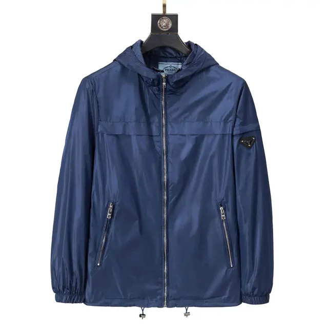 Prada Hooded Windbreaker Navy