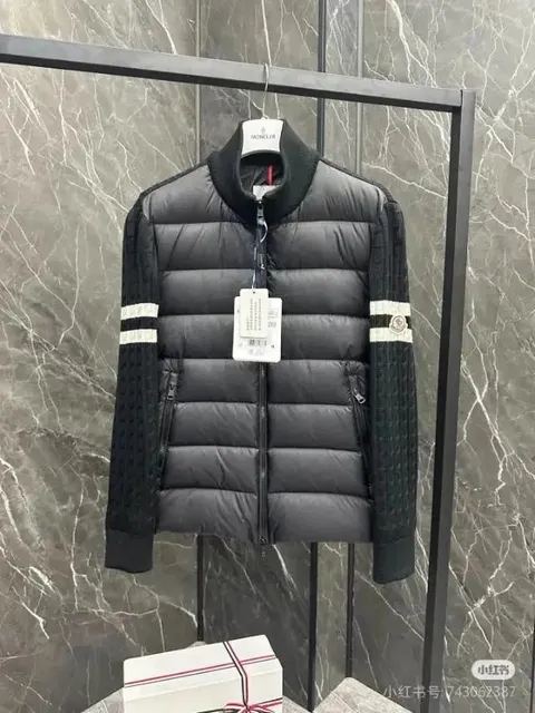 Moncler Knit-Sleeve Puffer Jacket