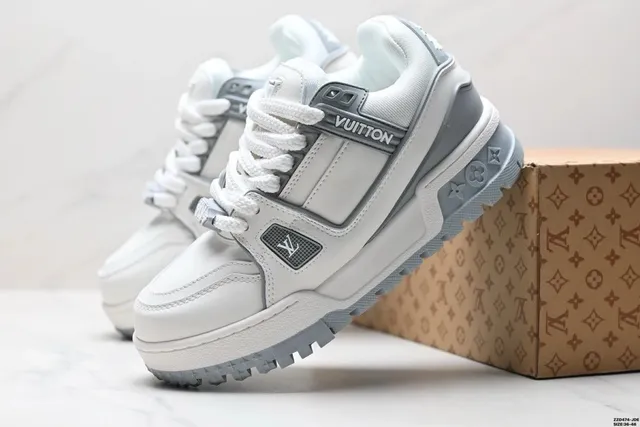 Louis Vuitton LV Trainer White Grey